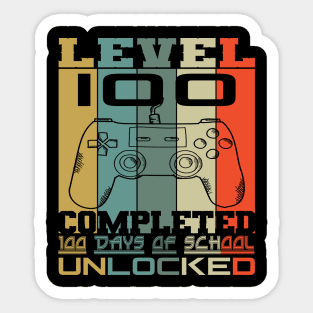 Level 100 completed 100 days of school unlocked Sticker